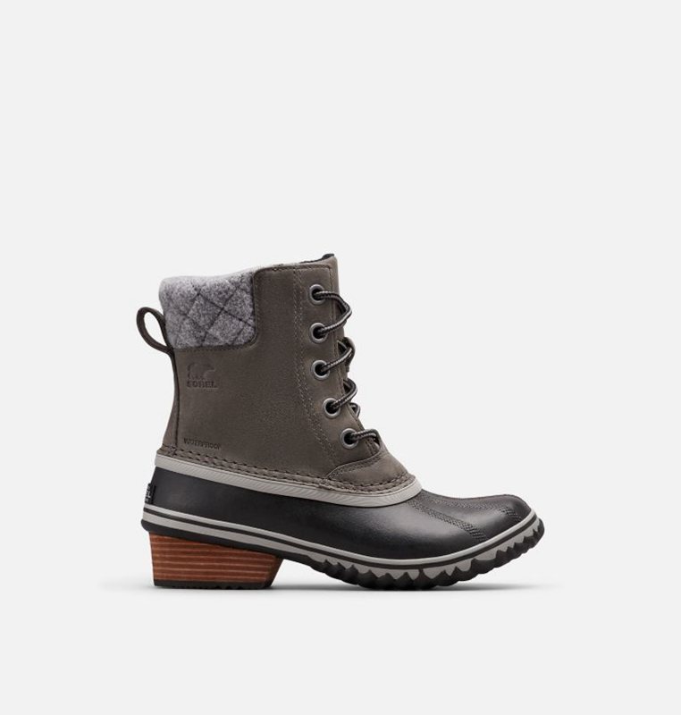 Sorel Kadın Slimpack™ Ii Lace Duck Mid - Yağmur Bot Siyah/Gri - 378-SWGAZD